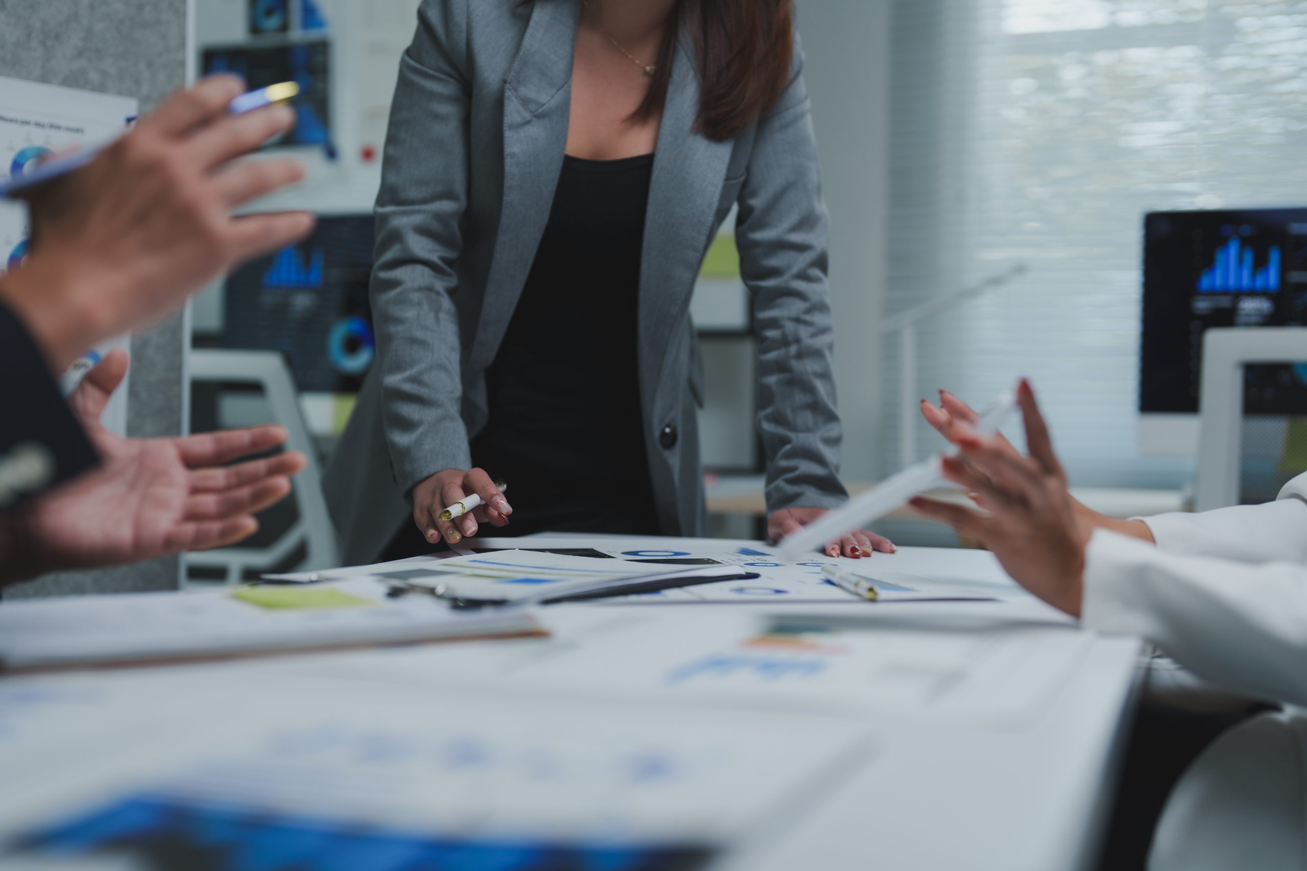 Business people discussing and planning strategy during corporate meeting